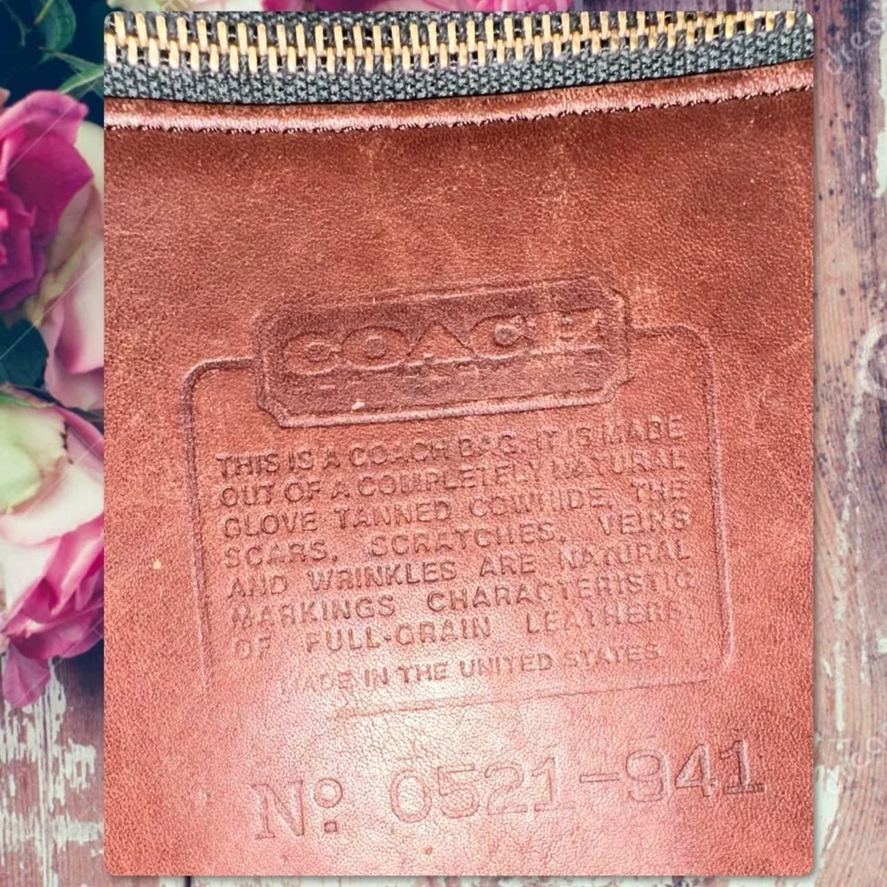 VINTAGE COACH MAHOGANY SADDLE POUCH BAG Style 9585